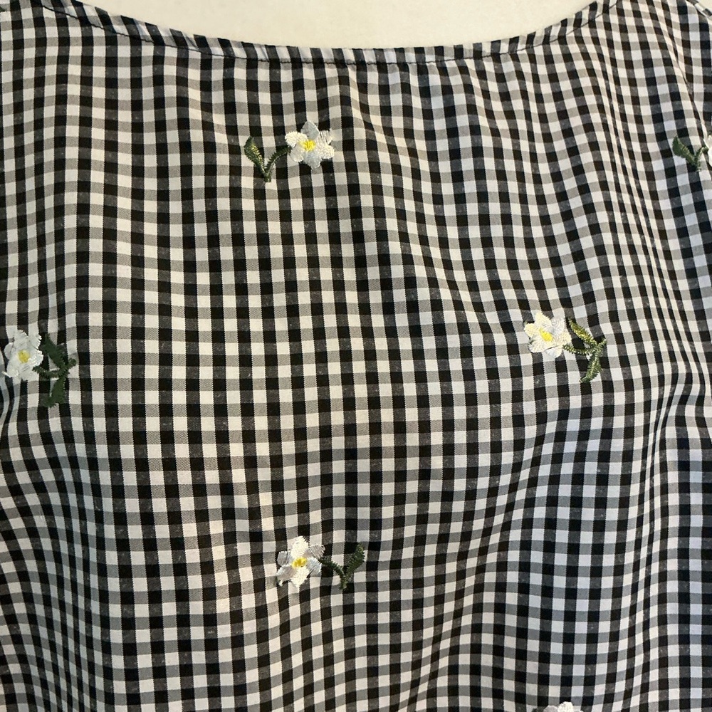 🌹 ALYX Black and White Plaid Top / Blouse - Size Large - Picture 3 of 6